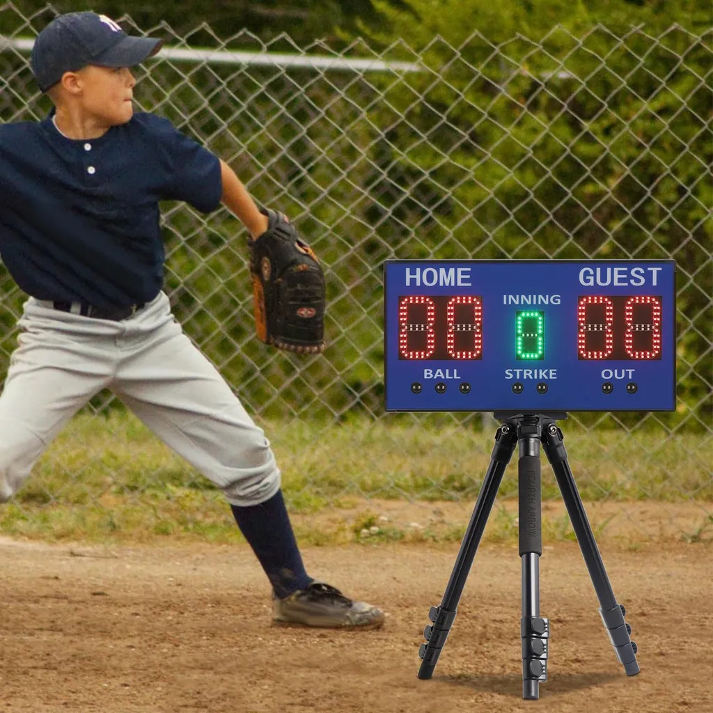 Tableau d'affichage LED Baseball à 5 chiffres avec télécommande sans fil