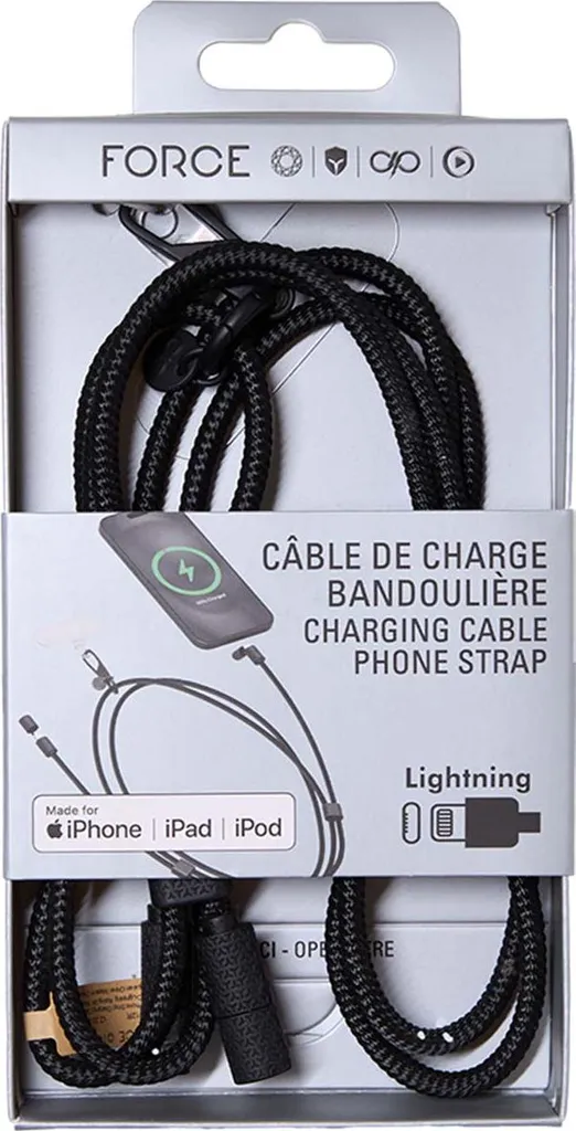 Force Power Cavo USB-C Lightning 60W PD 3A Fast Charge con Strap - 5