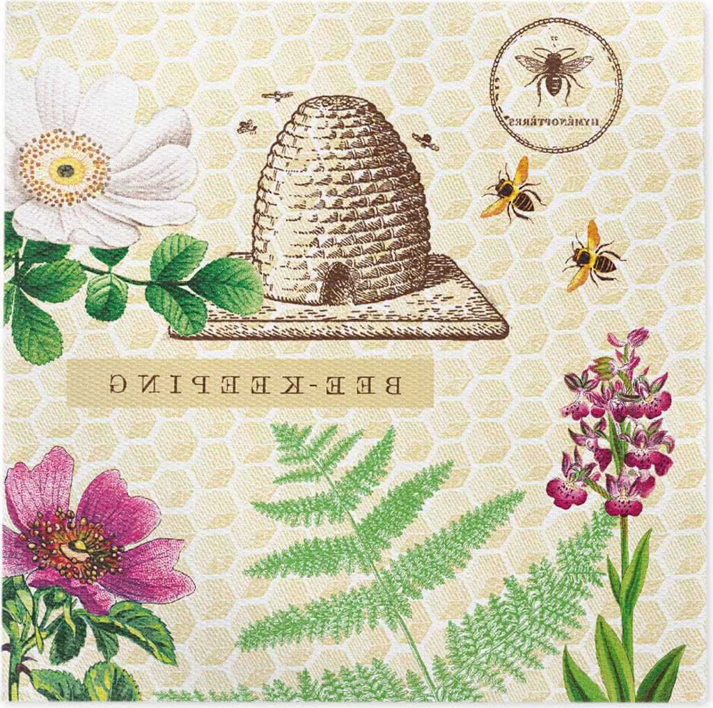 Softpoint Serviette Bee-Keeping, 40 x 40 cm, 50 Stück - Mank