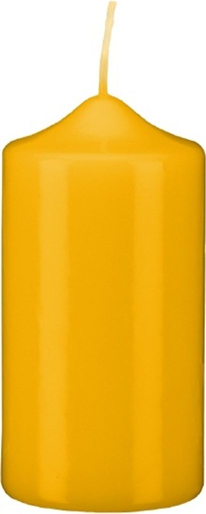 Stumpen Kerzen Mais Gelb 30 x Ø 10 cm, 6 Stück getauchte Stumpenkerzen mit Spitzkopf in RAL Qualität