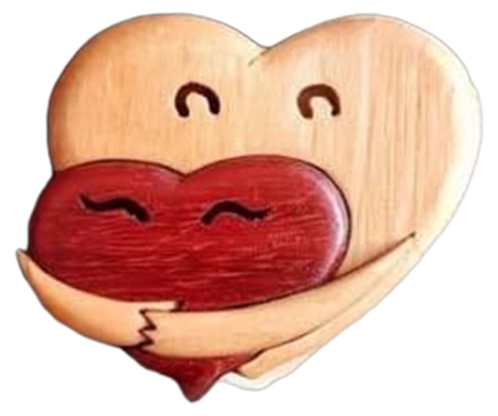 Valentinstags-Taschenherz aus Holz, Mini-Herzen zum Umarmen, Erinnerungsstück mit Karte, romantisches Geschenk für Paare, Familie, Freunde und Ve...