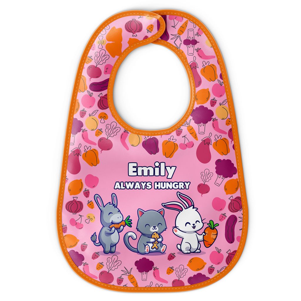 Personalisierbare Baby Lätzchen, wasserdichte Kinderlätzchen mit Klettverschluss: 2-seitiger Druck, ideal für Jungen & Mädchen, 1-3 Jahre, 100%...