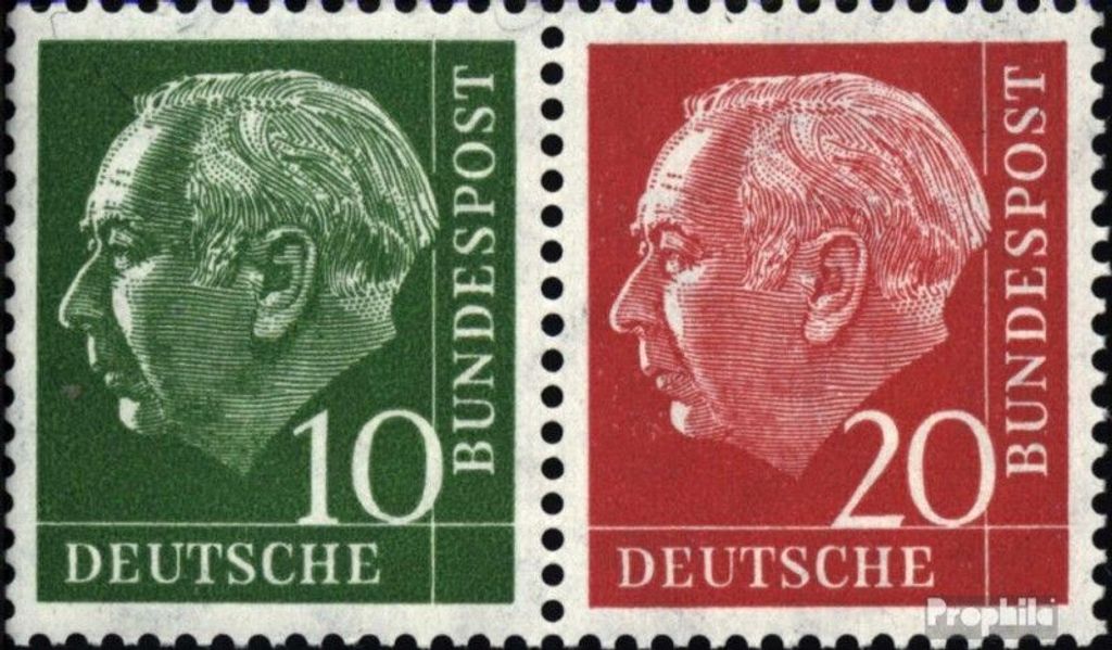 Briefmarken BRD (BR.Deutschland) 1958 Mi W21X postfrisch