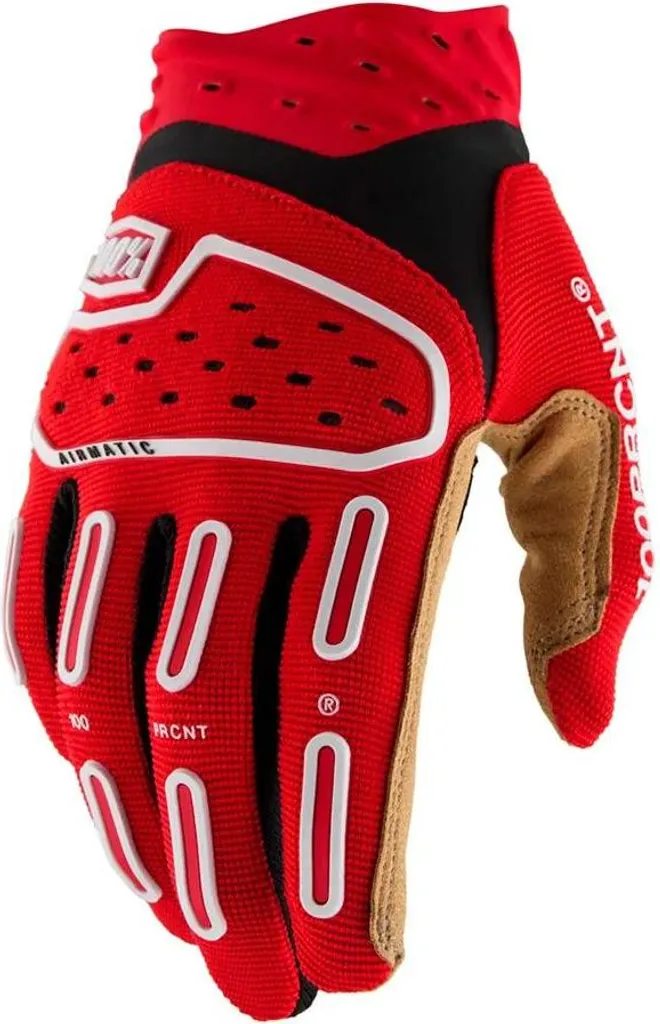 Gants de moto cross 100% Airmatic 2 Rouge S - Équipement Enduro Pro