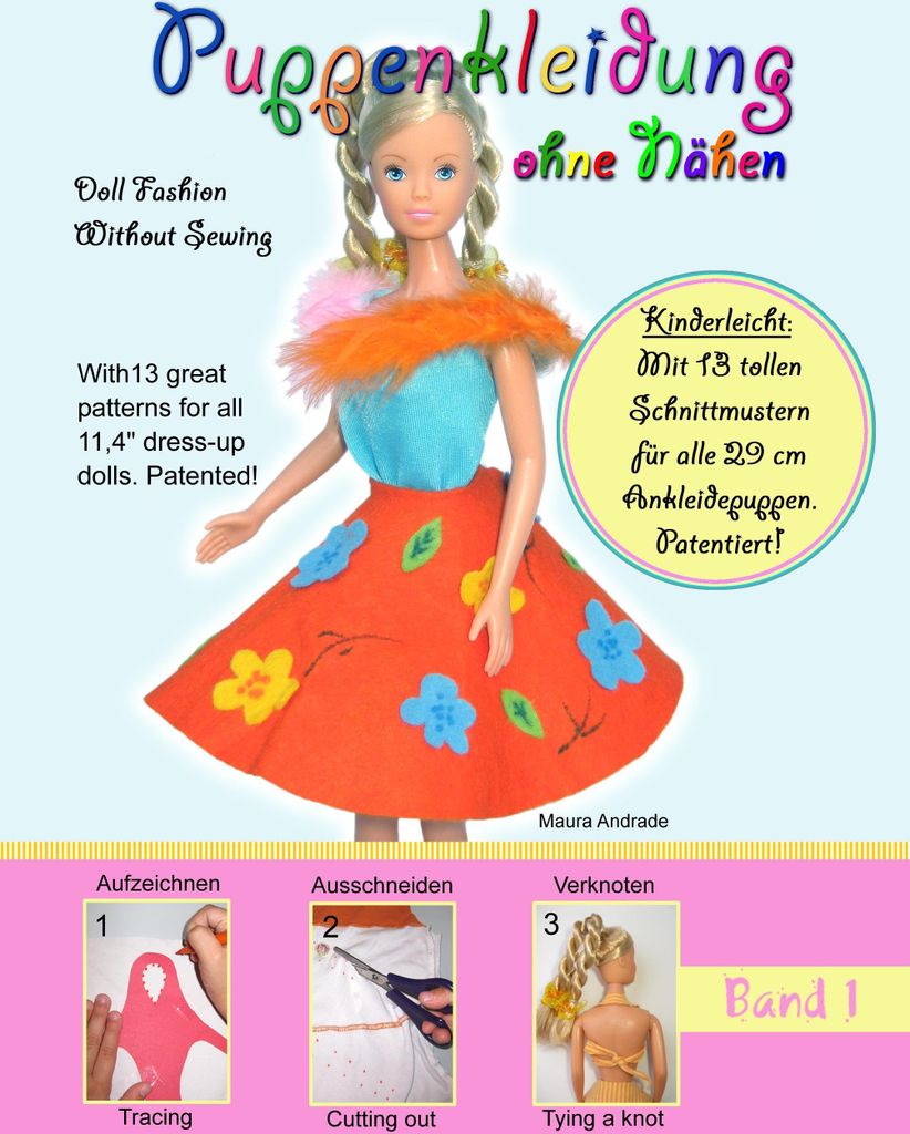 Puppenkleidung ohne Nähen, Band 1 - Doll Fashion Without Sewing, Vol. 1