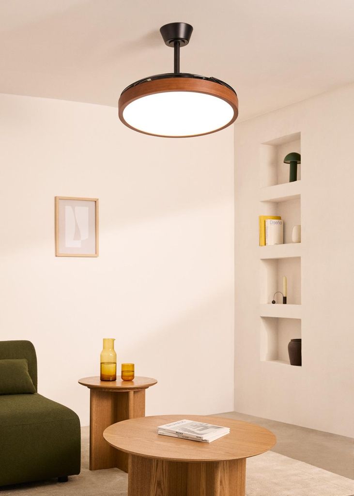 WIND CLEAR STUDIO - Deckenventilator 40W leise mit einziehbaren Flügeln und LED-Licht, verschiedene Größen