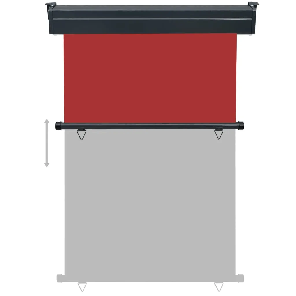 Tenda Privacy Balcone vidaXL 125x250 Rosso | Montaggio Rapido - 10