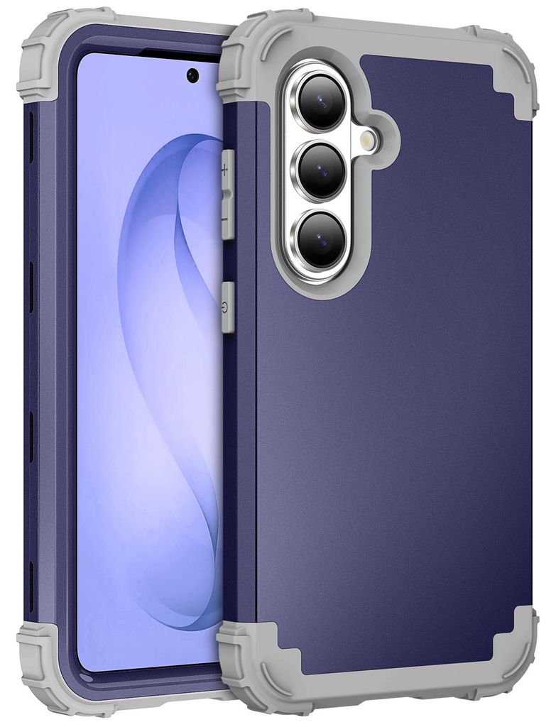 Handyhülle für Samsung Galaxy S26 Hybrid 3 in 1 PC TPU Stossfest Robust Hülle Blau