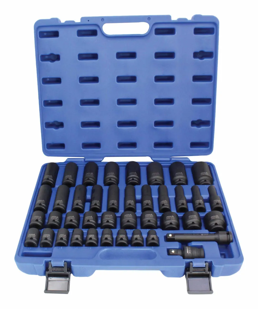 Coffret de 40 pièces pour clé à chocs 1/2 pouce en acier au chrome-vanadium