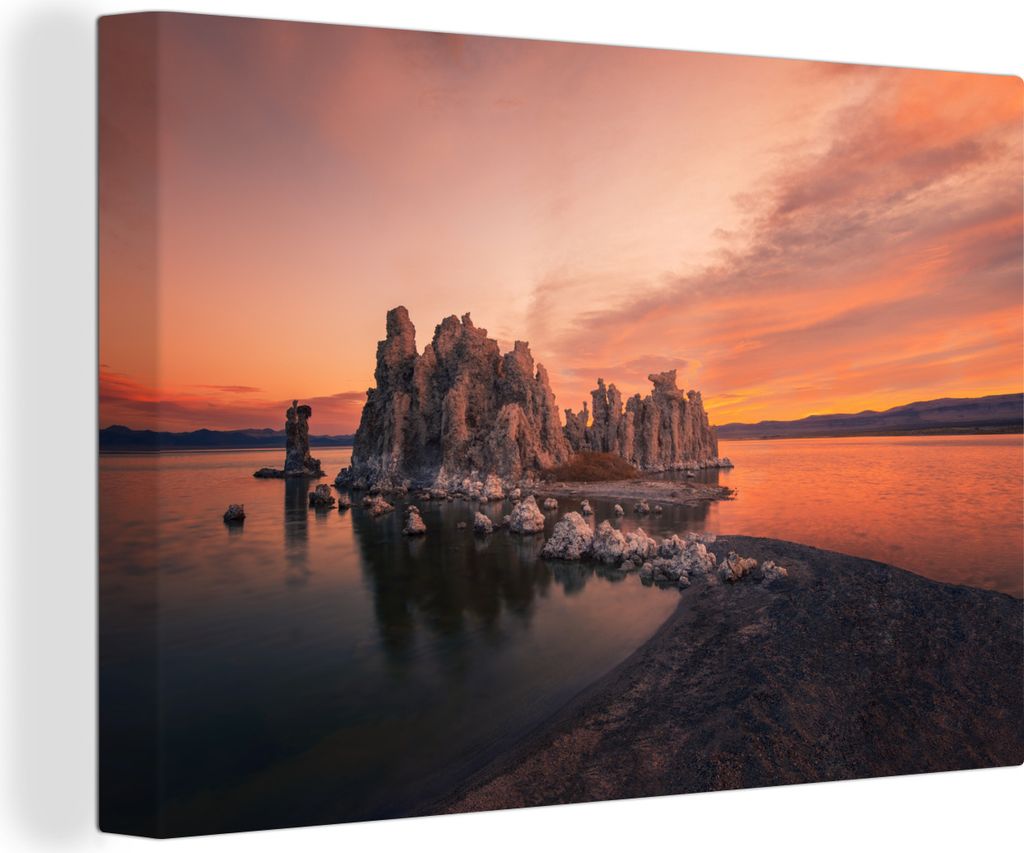 OneMillionCanvasses - Leinwandbilder - 150x100 cm, Küstenfelsen - liegend, Wandbilder Kunstdruck Wanddekoration - Foto auf Leinwand - Gemälde a...