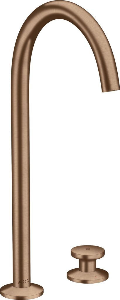 hansgrohe AXOR One 2-Loch Waschtischarmatur Select 260 mit Push-Open Ablaufgarnitur, Ausladung 165mm, 48060310