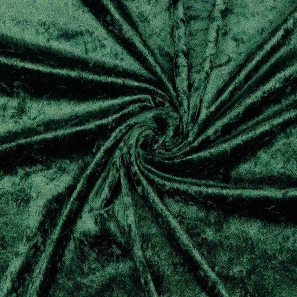 Stretch-fluweel 2m x 145cm, glanzend, donkergrün, für Gardinen, Kostüme, Kleidung, Tischdecken
