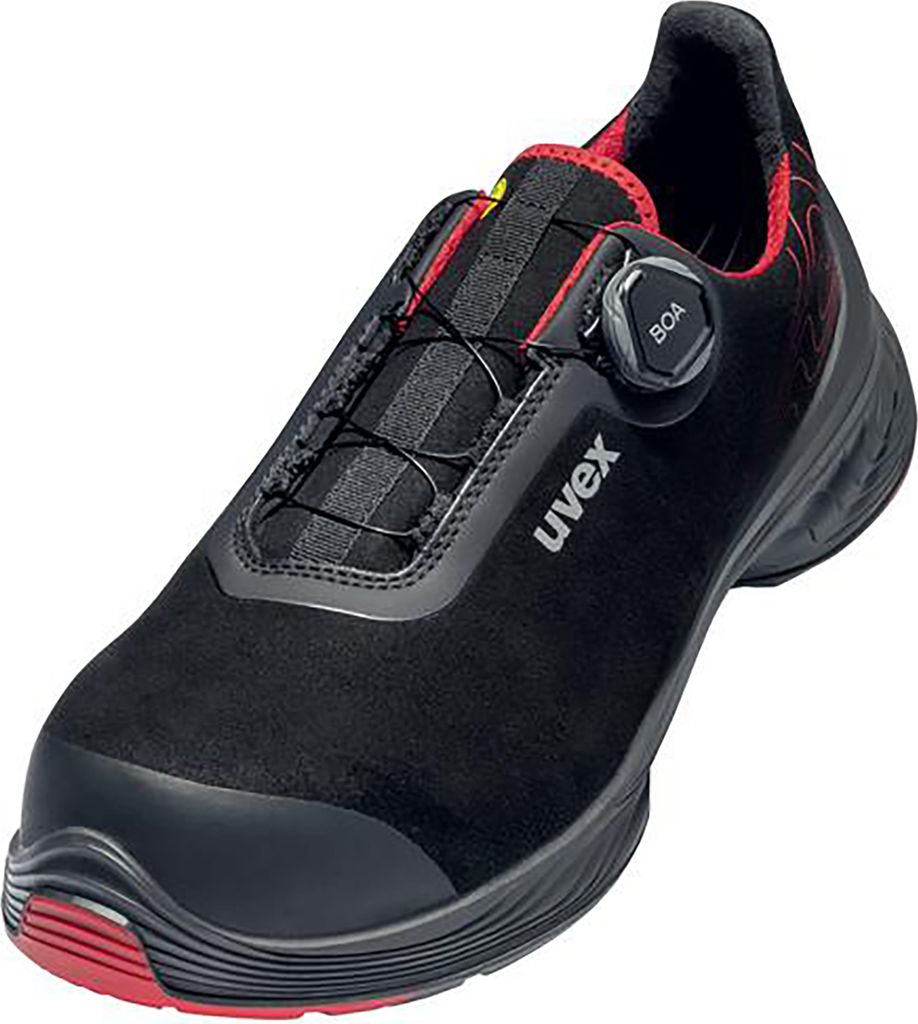 uvex 1 G2 Halbschuhe S3 schwarz, rot Weite 12 Gr. 51