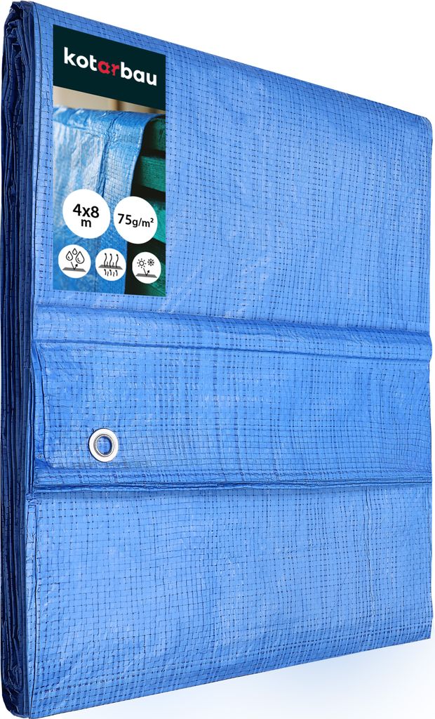 KOTARBAU® Bâche de Protection Extérieur Polyéthylène 4 x 8 Image du produit 