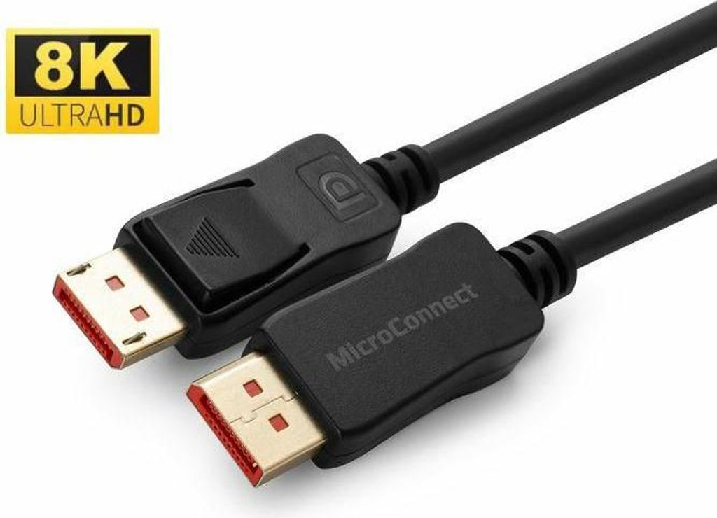MicroConnect 8K DisplayPort 1.4 Kabel 1m