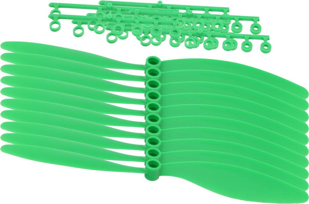 10x GWS 8x6 Luftschrauben Propeller GW/EP8060 203x152 Reduction Propeller Grün