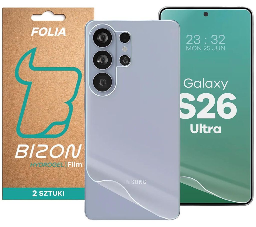 2x Hydrogel Folie für Display und Rückseite Bizon Film Produktbild 