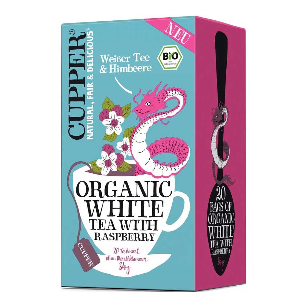Thé blanc et framboise - 20 sachets 34g Image du produit 