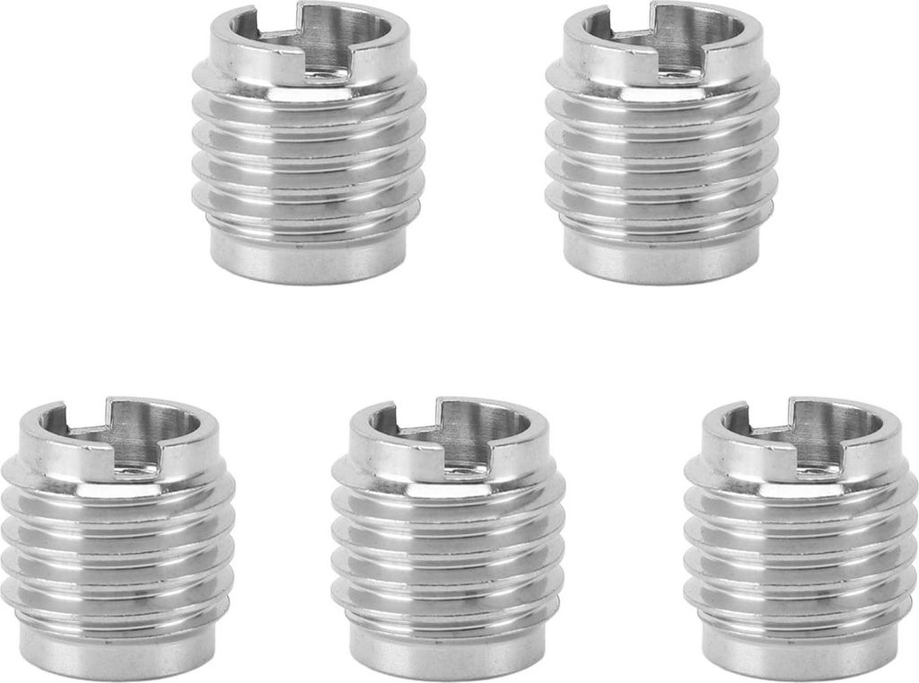 Gewindeeinsätze G3/8 Gewinde Edelstahl Gewinde Rändelmuttern für Holzzapfhahn Griff Bierzapfhahn Griff 5pcs