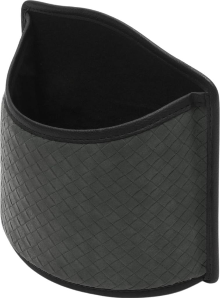 Autosonnenbrillenetui Universelle Sonnenbrillenhalterung Für Auto Karo Leder Grau 20x9cm 1 Stück