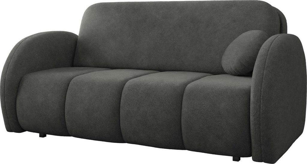 MIRJAN24 Schlafsofa Viva Comfy IV, Bettkasten und Schlaffunktion, Wohnzimmer, 3-Sitzer (Farbe: Velo 636)