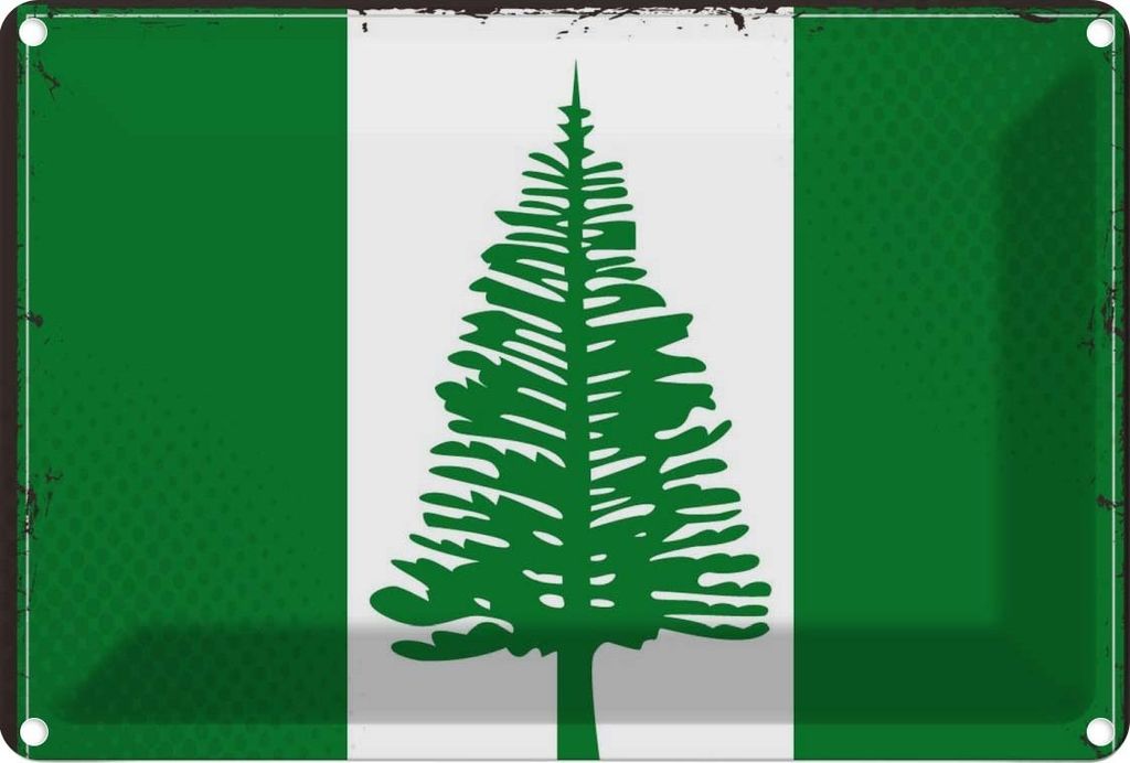 vianmo Blechschild 12x18 cm Norfolkinsel Flagge Fahne Wappen
