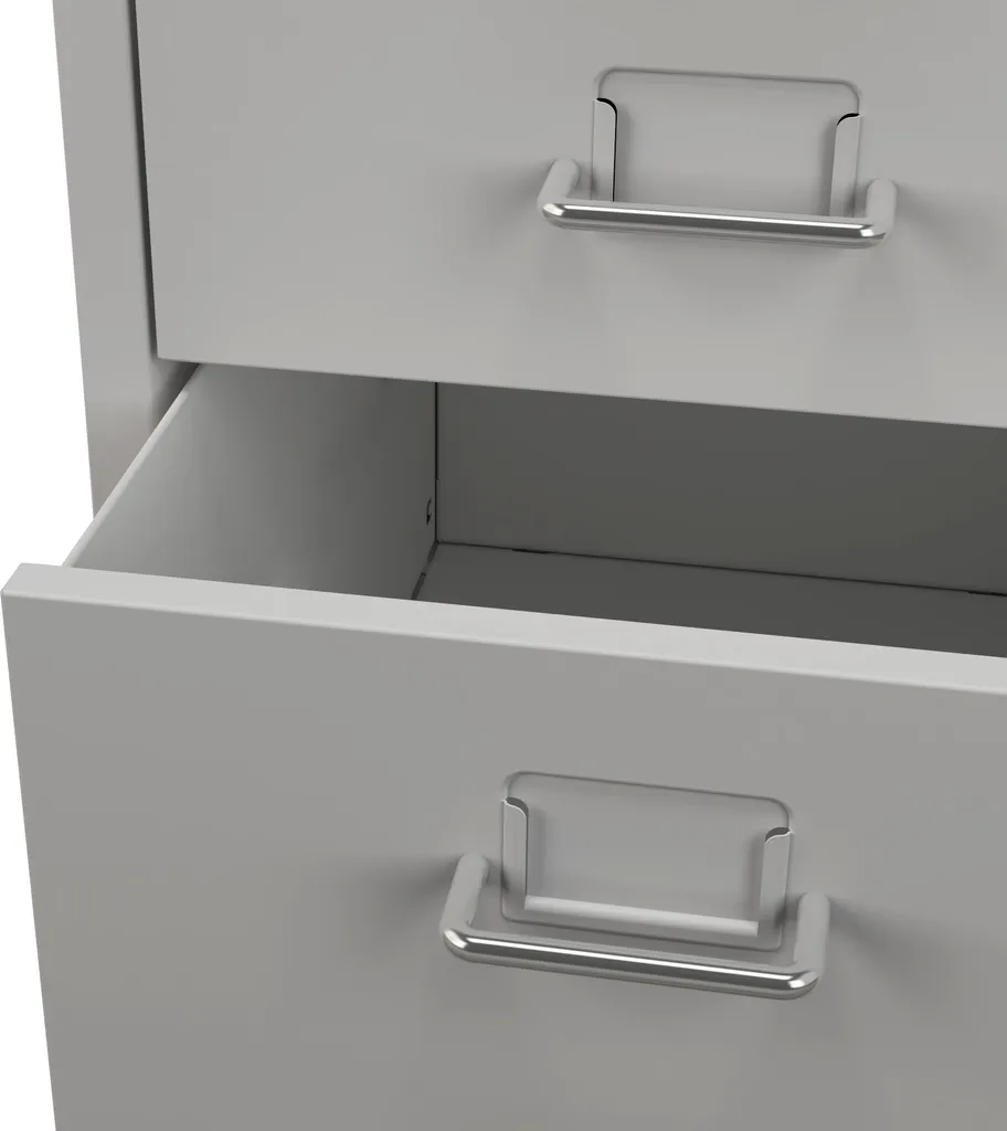 Caisson à roulettes avec tiroirs Kökar Rangement robuste en acier - 7