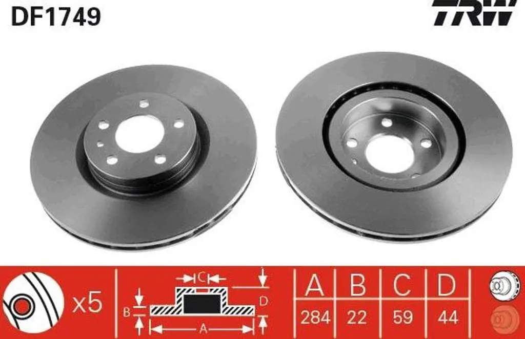 Disque de frein arrière pour Fiat Tipo et Lancia Thema - Qualité OE