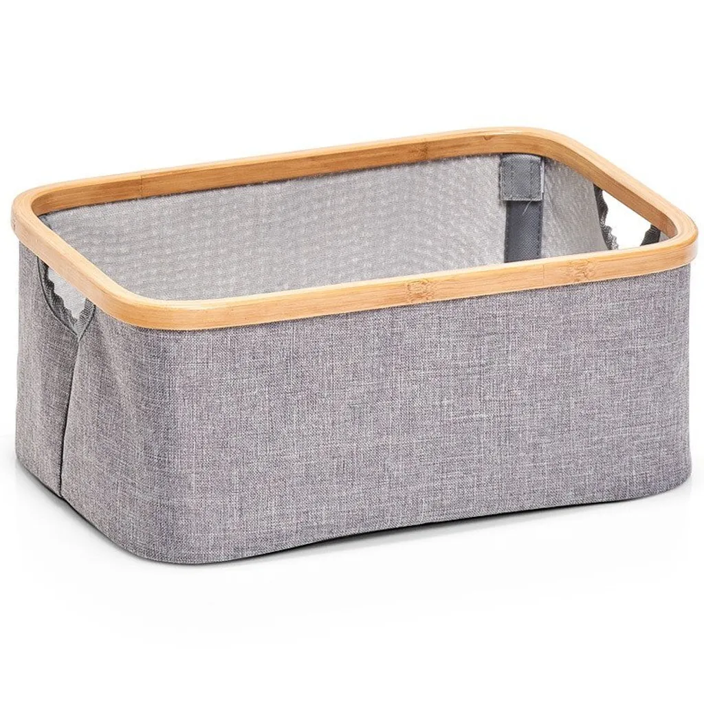Organiseur de maison gris : rangez tout avec ce panier bambou Zeller