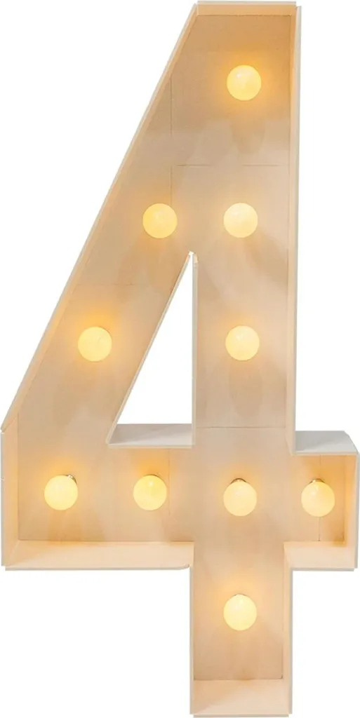 Chiffre 40 LED robuste en KT-Board, fini les décors fragiles de fête