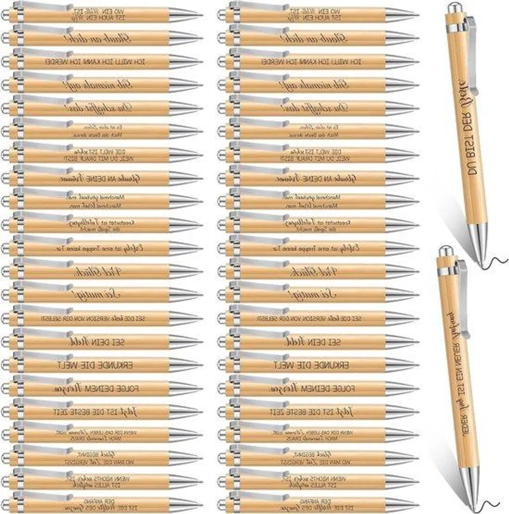 48 Crayons en bois gravés avec motifs variés pour école et bureau