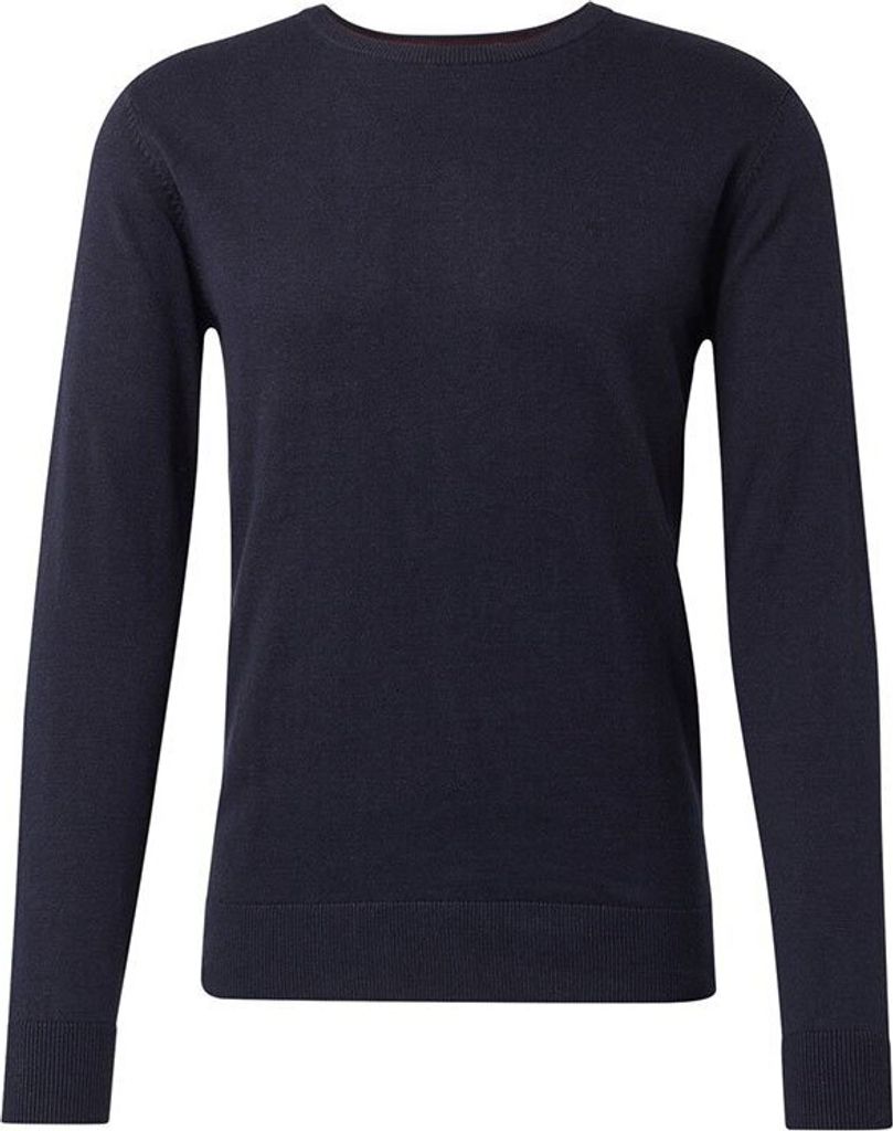 TOM TAILOR Feinstrick Pullover Basic mit Rippbündchen Leger Rundhals Sweater Größe: XL