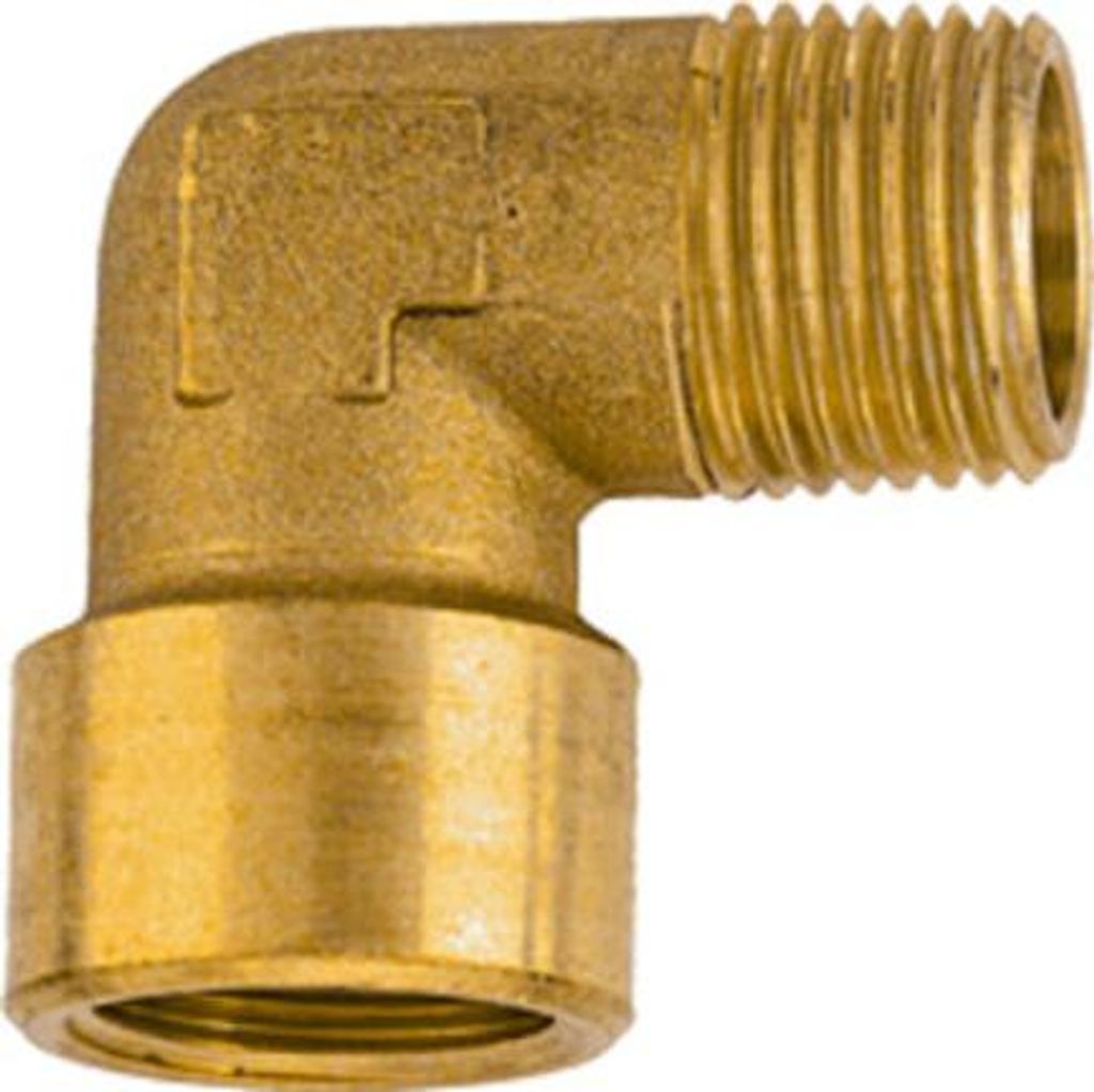 Riegler Winkelstück, innen/außen, G/R 1, SW 30, Messing blank