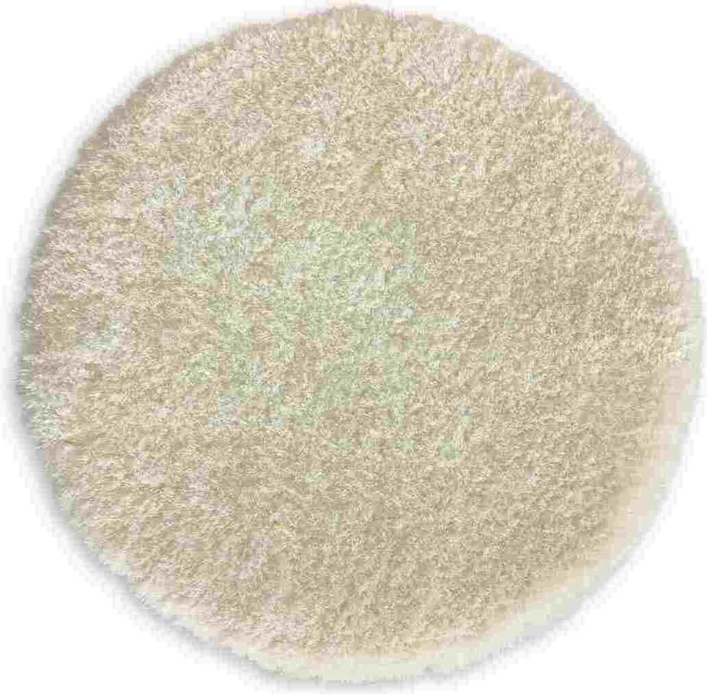 WohnDirect Hochflor Badematten Rund MALMÖ Creme Ø 56 cm
