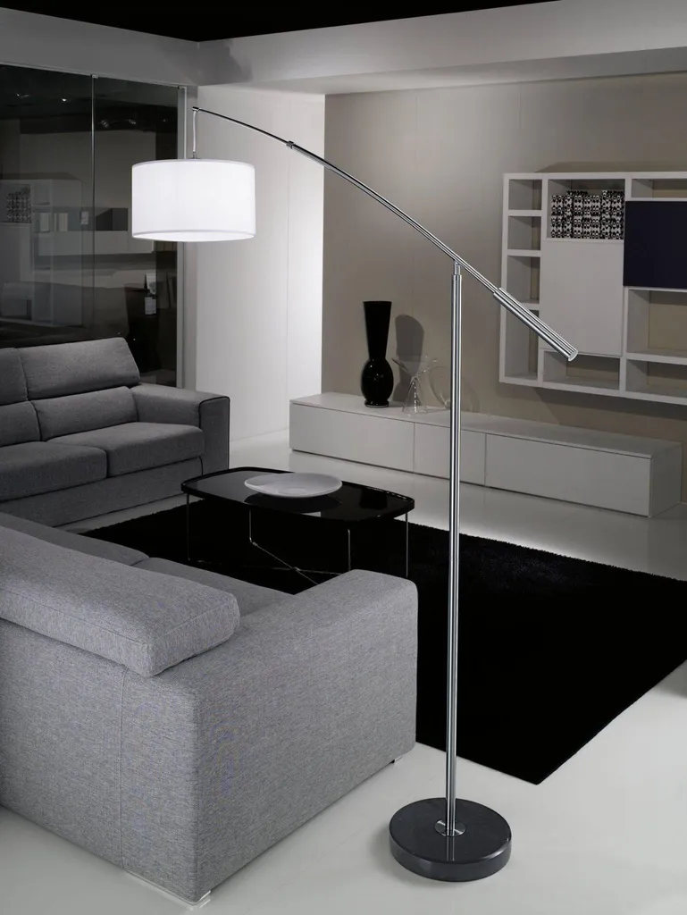 Lampadaire Nadina Blanc Nickel - Fini les Coins Sombres de Salon