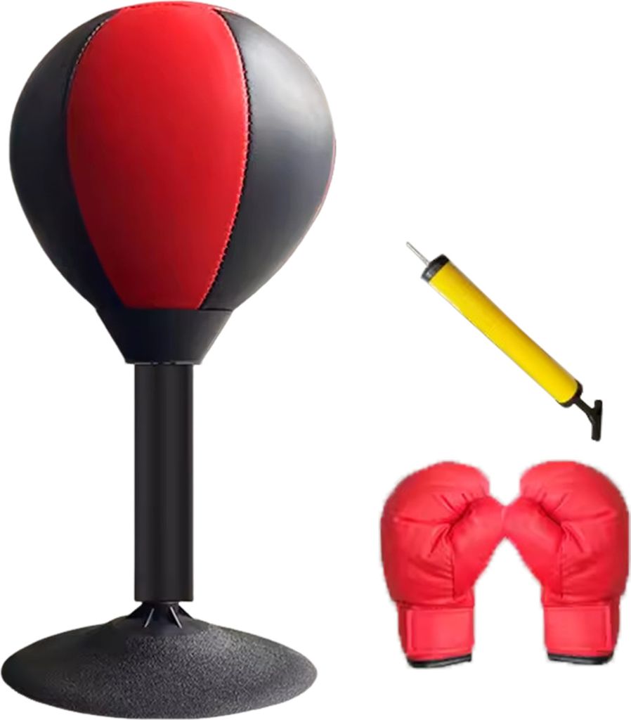 Desktop-Boxsack mit Saugnapf, robuster Stressabbau-Box-Speedball für Kinder und Erwachsene, Reaktionsgeschwindigkeitstraining, Boxsack, Home-Offic...