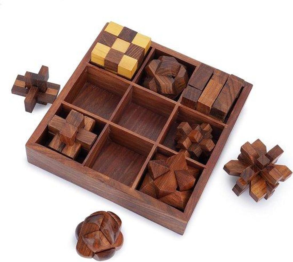 3D Holzpuzzle Spielbox für Jugendliche und Erwachsene