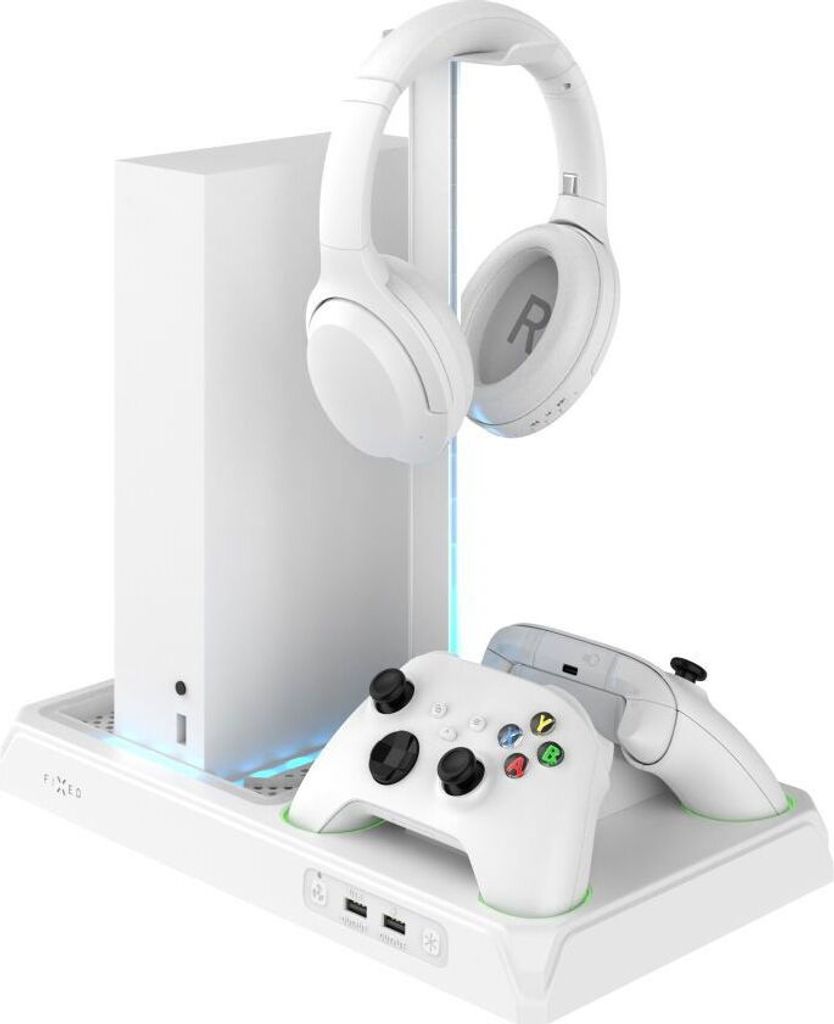 FIXED Multifunktionsständer für Xbox S Series X mit Lüftung und Ladefunktion weiß