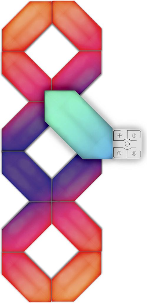Müller Licht LED Dekolicht Magic Panel Hexagon smart RGB+white 12er-Set 21000131