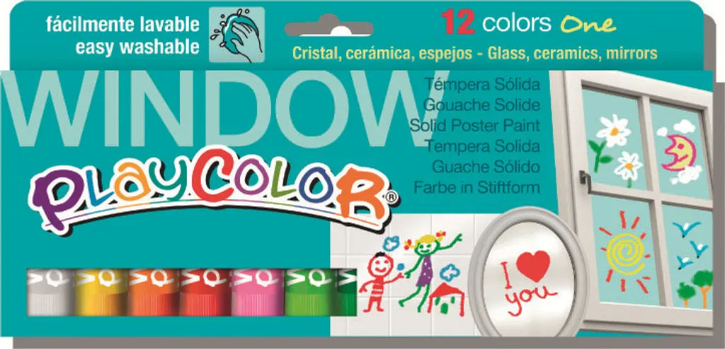 Tempere Solide Playcolor One 12 Pezzi: Colori Brillanti Senza Macchie