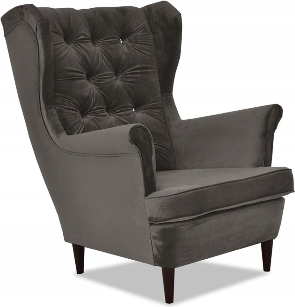 Family Meble Ohrensessel Gaja Relaxsessel Skandinavisch Bequemer Sessel Loungesessel Fernsehsessel Für Wohnzimmer Schlafzimmer Büro (ROYAL 38)