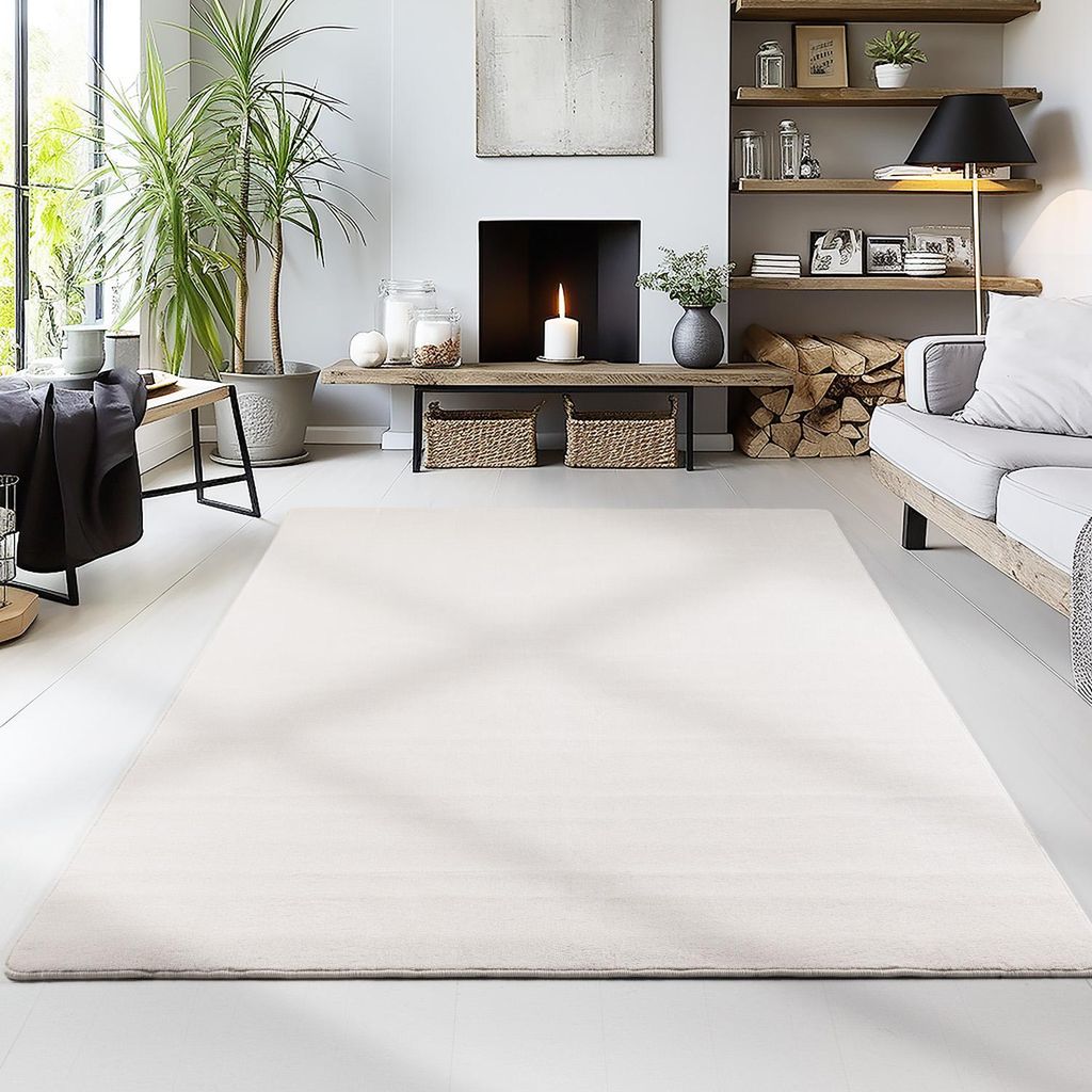 Homebyhome Tapis Lavable à Poils Courts Antidérapant Uni Image du produit 