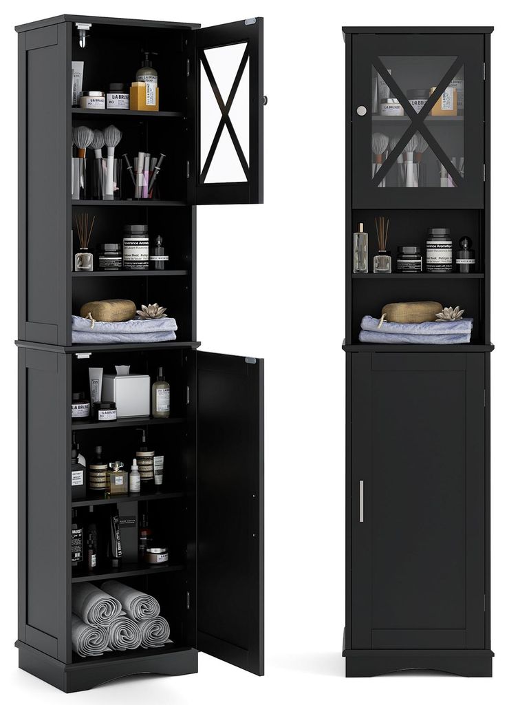 COSTWAY 40x30x170,5cm mobile bagno stretto, mobile bagno Immagine del prodotto 