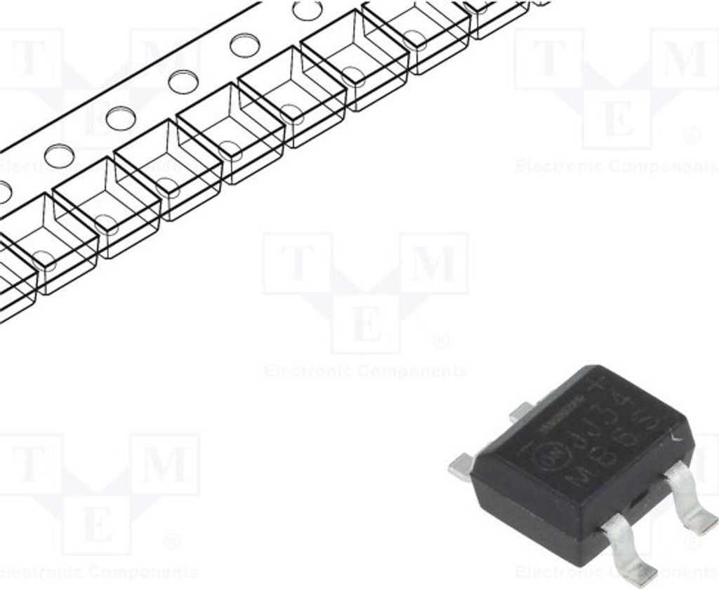3x Einphasen Brückengleichrichter Urmax: 600V If: 0,5A Ifsm: 35A MB6S-TP Einphase