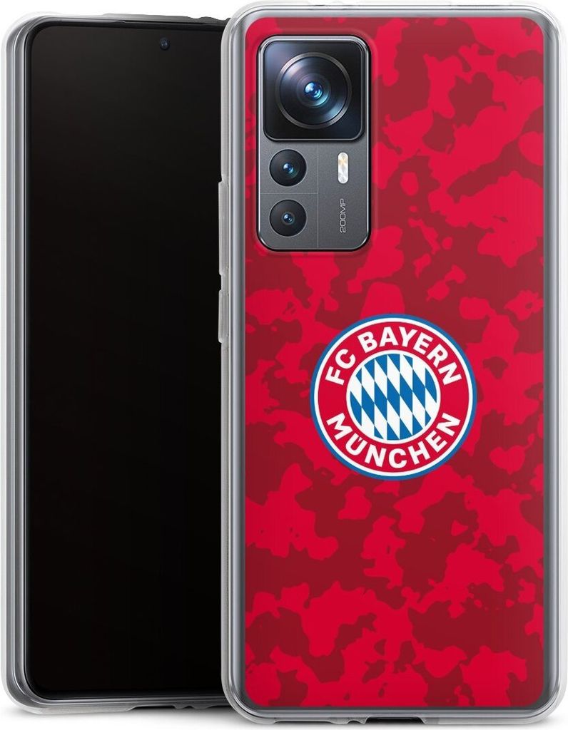 DeinDesign Handyhülle für Xiaomi 12T 5G Silikon Hülle Case Smartphone Schutzhülle FC Bayern München Camouflage FCB