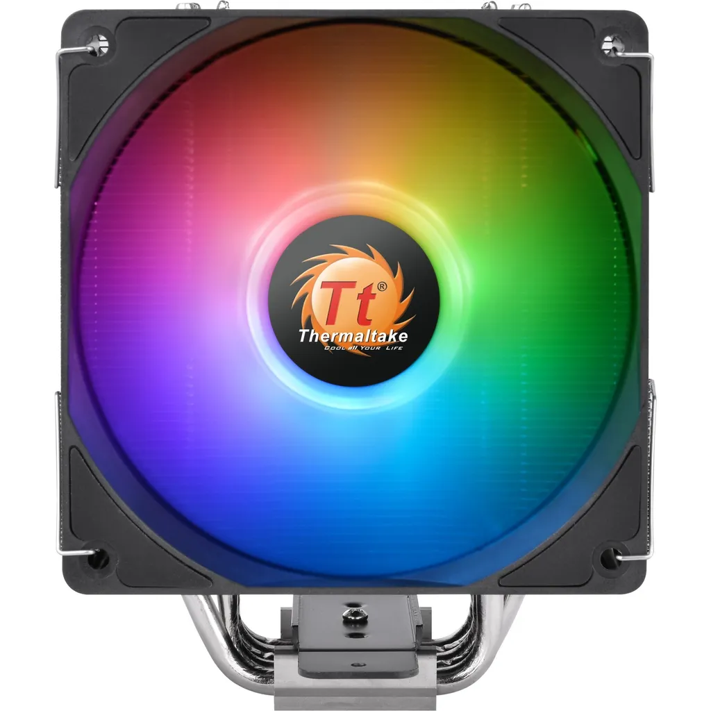 Thermaltake UX210 ARGB Lighting - Raffreddatore ad aria per processore - (per: LGA1156, LGA1366, LGA1155, LGA2011, LGA1150, LGA2011-3, LGA1151, LGA2066, LGA1200) - Presa in rame con alette di raffreddamento in alluminio - 120 mm - 2