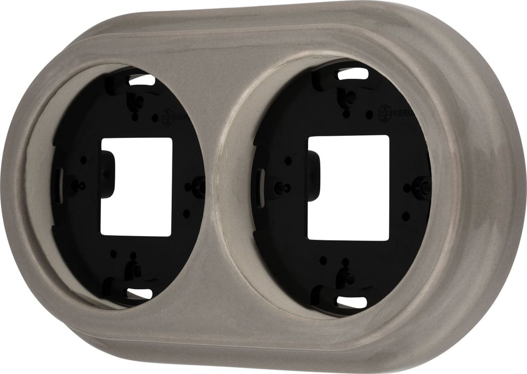 Cadre porcelaine rétro apparent double I QR1 gris-beige Image du produit 