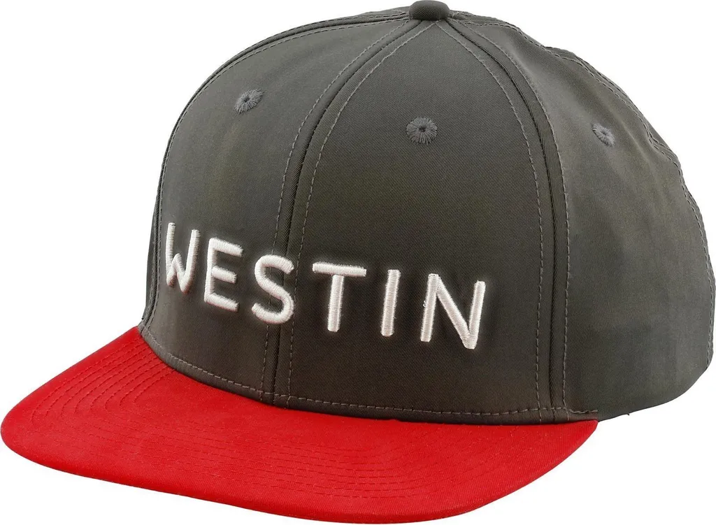 Westin W6 Viking Helmet Bonnet Anti-Froid pour Pêcheur Gris et Rouge