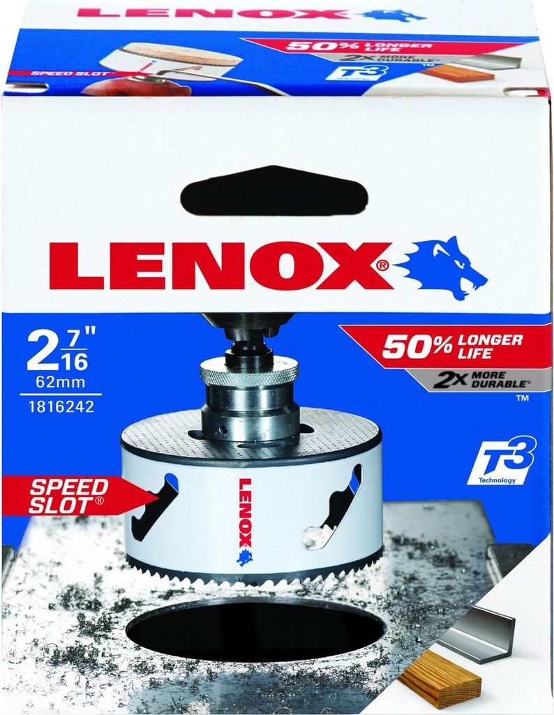 LENOX Bi-Metall Lochsäge T3 Speed Slot 62mm