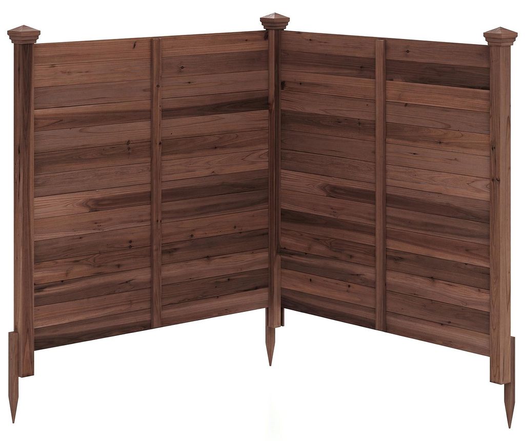 COSTWAY  2-tlg. Gartenzaun, Steckzaun 119x115,5cm(L x H), Produktbild 
